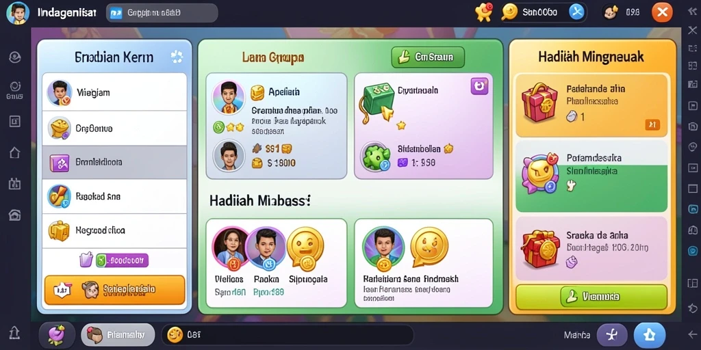 Fitur chat untuk berinteraksi dengan pemain lain.
